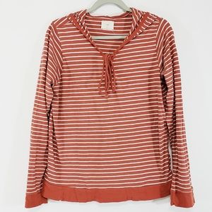 t. la • Hooded Striped Sweatshirt size Large